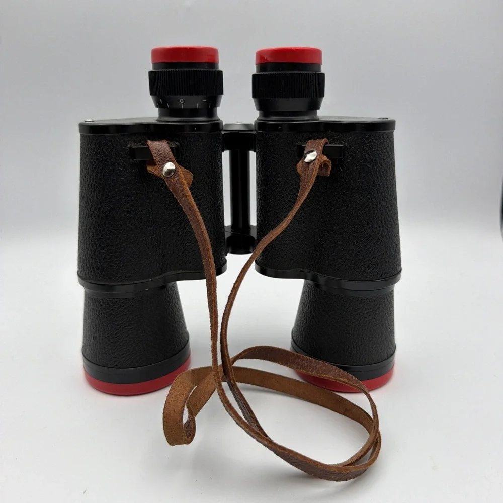 Vintage Selsi 10x50 Luminous Field Binoculars w/ Caps & Original Case - Works
